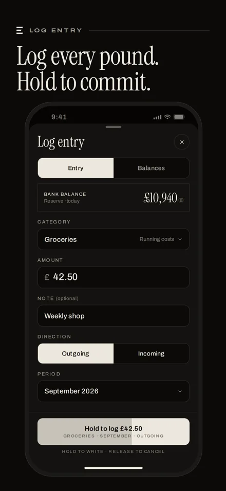 Logging an entry, held to commit